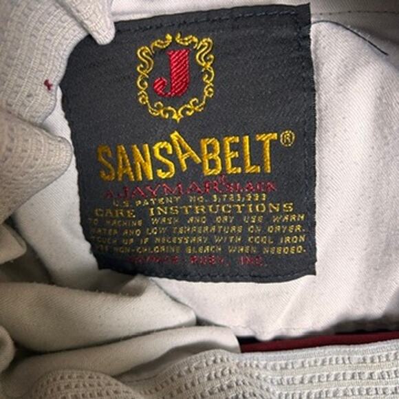 Sansabelt by Jaymar Dress Pants Mens 36 Mark Scot Collection Burgundy Tailored - Picture 4 of 8